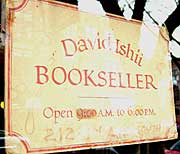 David Ishii Bookseller sign